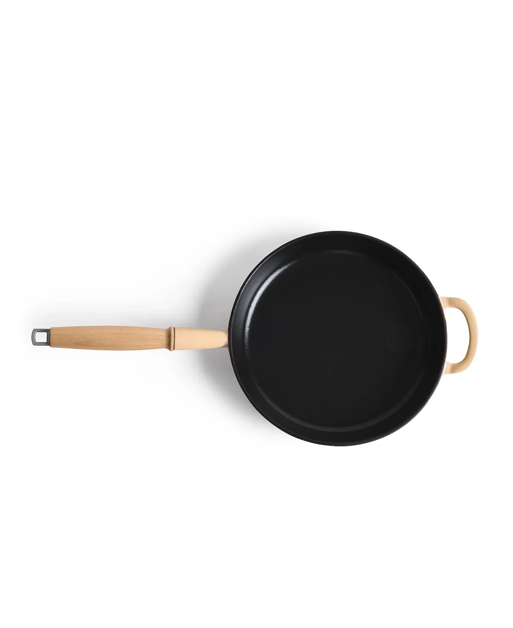Jernverkets gjutjärnstekpanna med trähandtag 28 cm - Creme Vit - Image 4