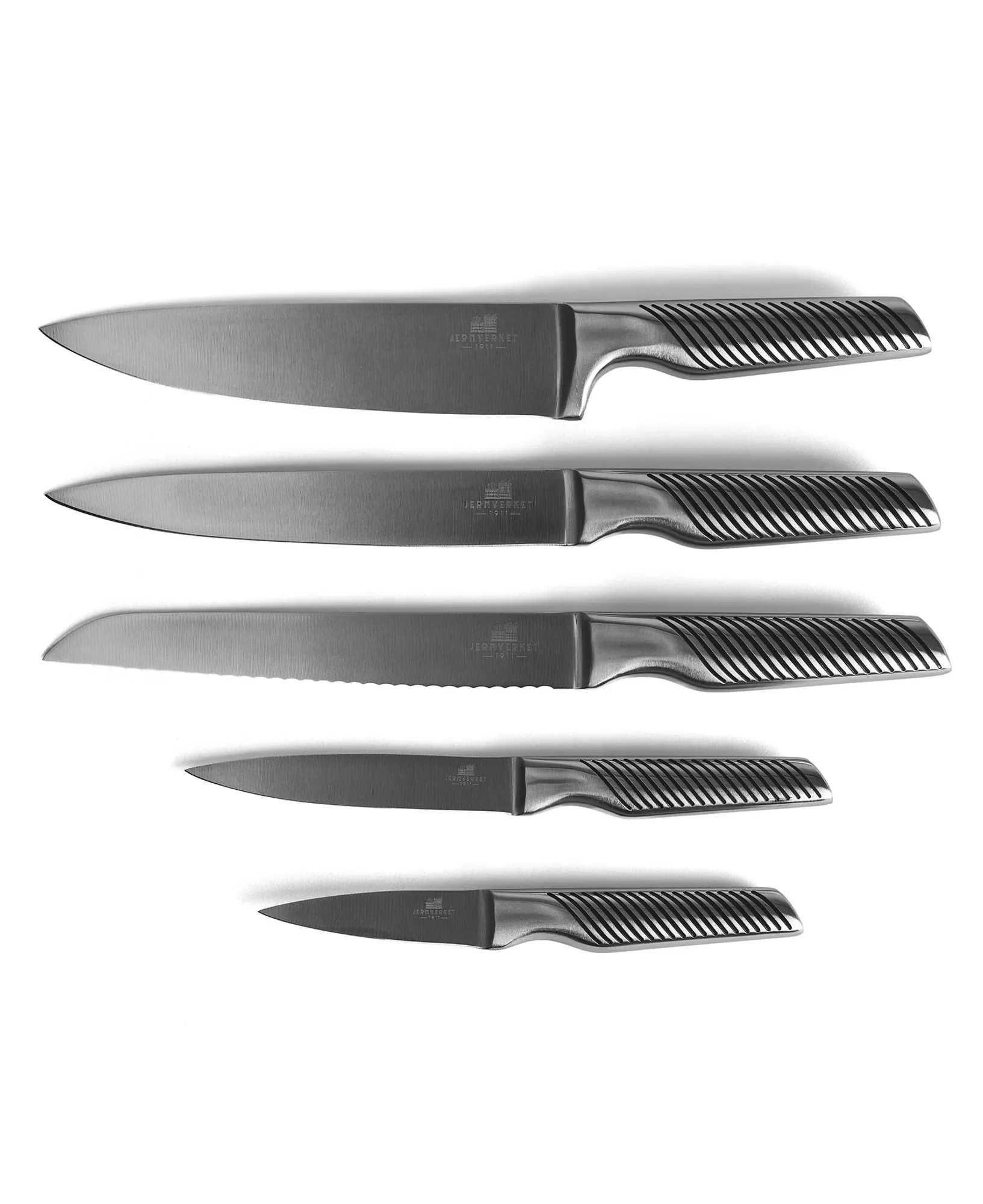 Jernverket Premium knivset med knivblock i rostfritt stål 5 delar - Image 3
